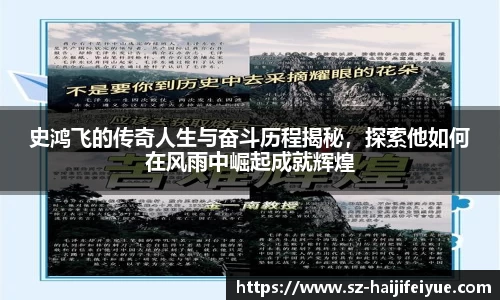 史鸿飞的传奇人生与奋斗历程揭秘，探索他如何在风雨中崛起成就辉煌